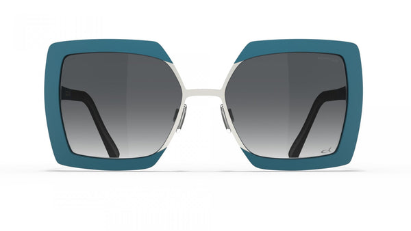 Crescent Moon (Shiny Silver / Ultramarine Green)
