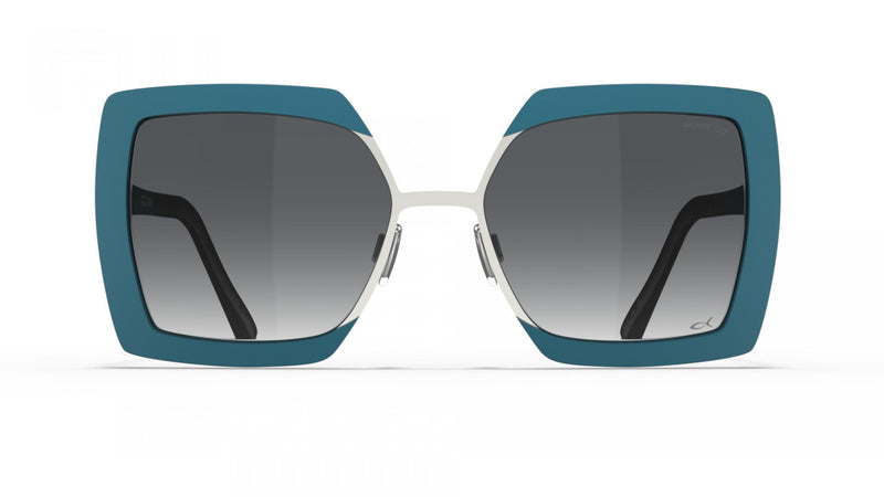 Crescent Moon (Shiny Silver / Ultramarine Green)